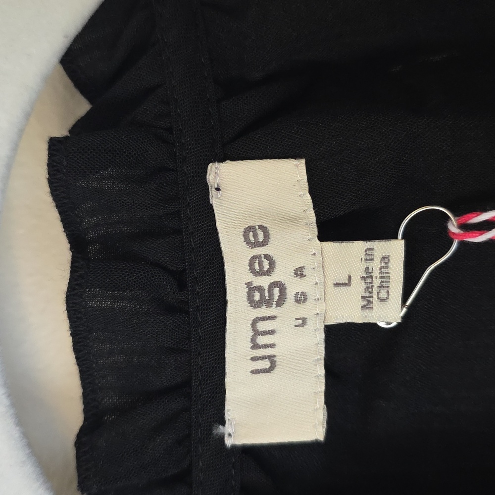Black Lace Trim Umgee Women's Top - Picture 3 of 9